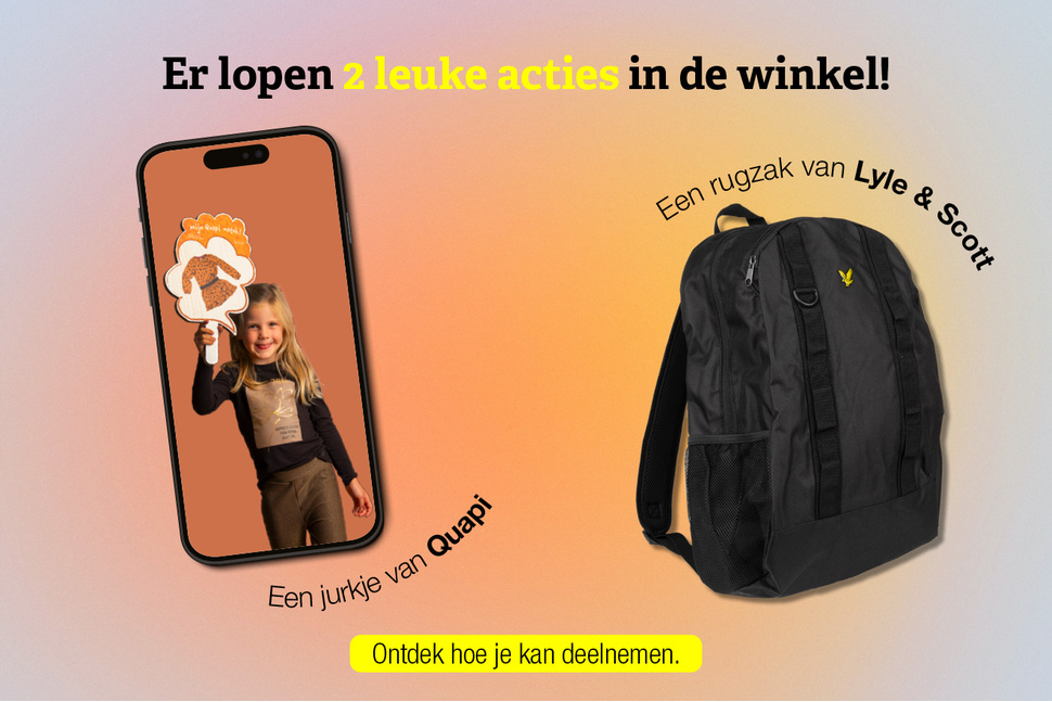 Gratis jurkje van Quapi of rugzak van Lyle Scott Doe mee aan