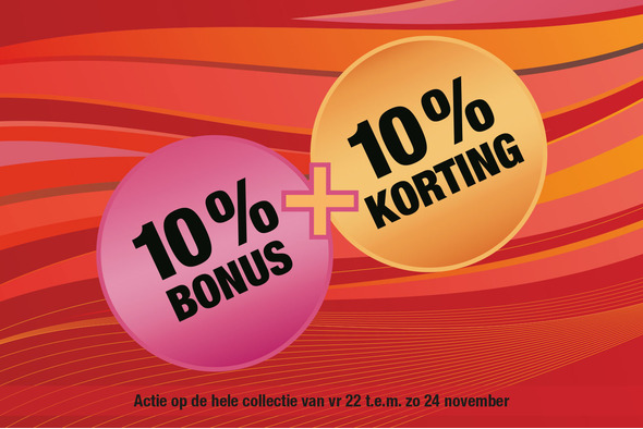 Familieweekend: 10% bonus + 10% korting van 22/11 tem 24/11