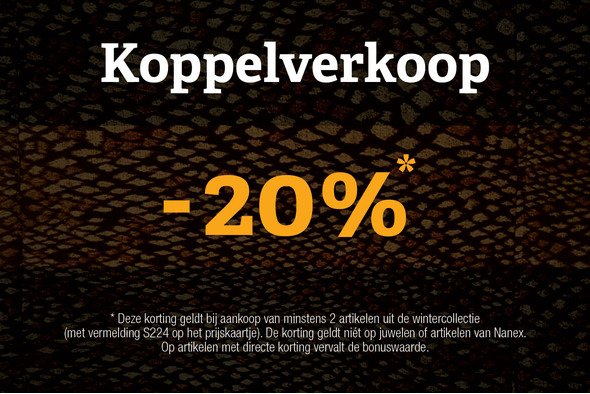 Koppelverkoop: 20% korting op de volledige wintercollectie