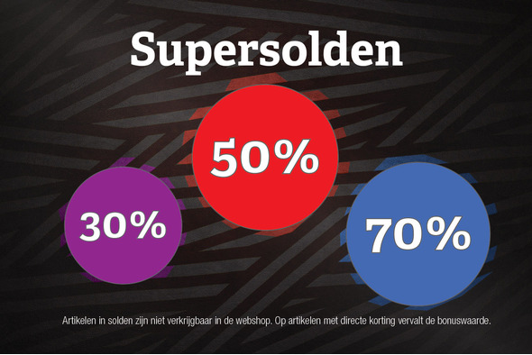 Supersolden: kortingen tot 70%!