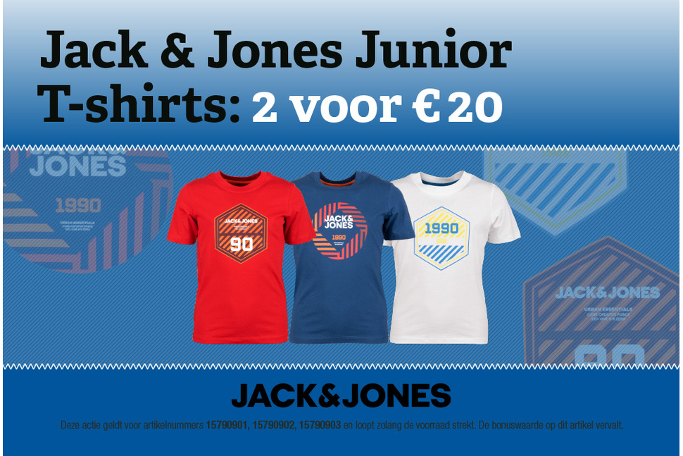 storm De gasten Doorzichtig Jack & Jones Junior T-shirts: 2 voor 20 euro