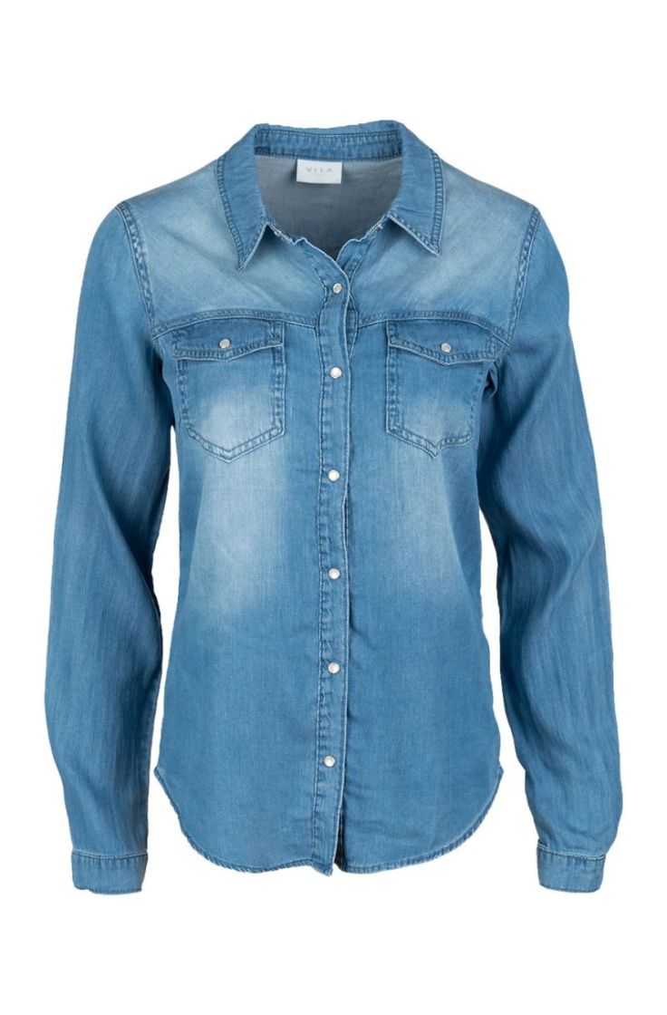 vibista denim shirt medium blue den