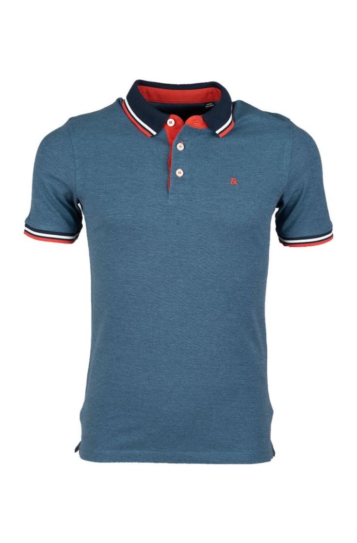 jjepaulos polo ss denim blue