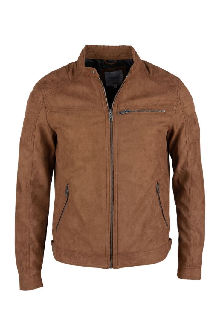 jjerocky jacket cognac fake sue