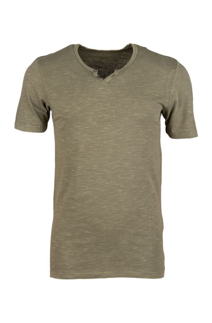 jjesplit neck tee ss dusky green