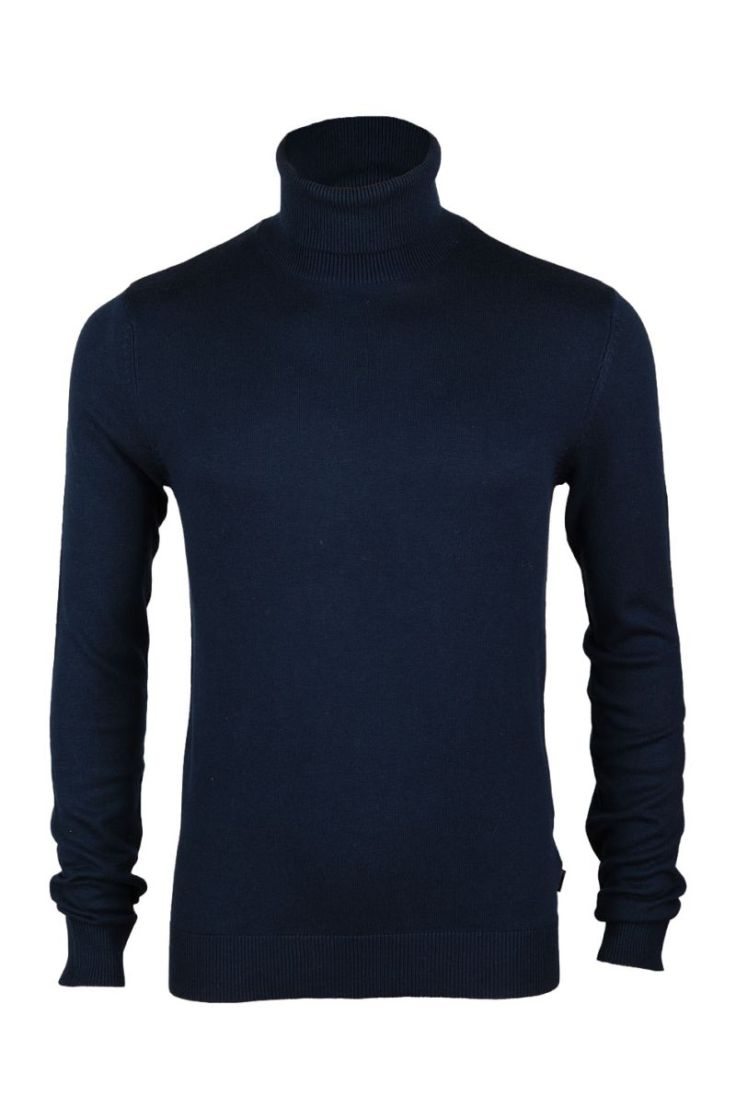 jjeemil knit roll neck navy blazer