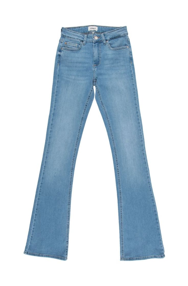 onlblush life mid flared dnm t light blue deni