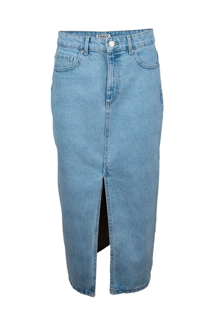 onlbianca midi skirt dnm rea light blue deni