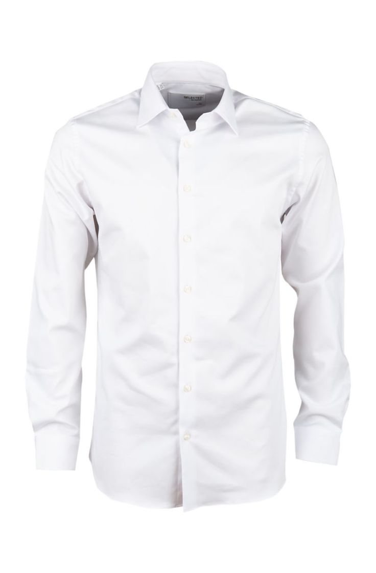 slhslim-performance shirt ls bright white