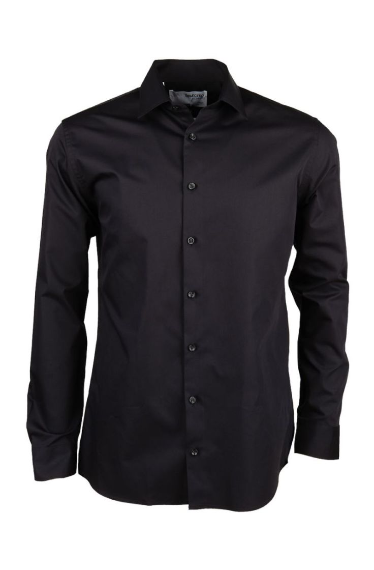 slhregethan shirt ls classic black