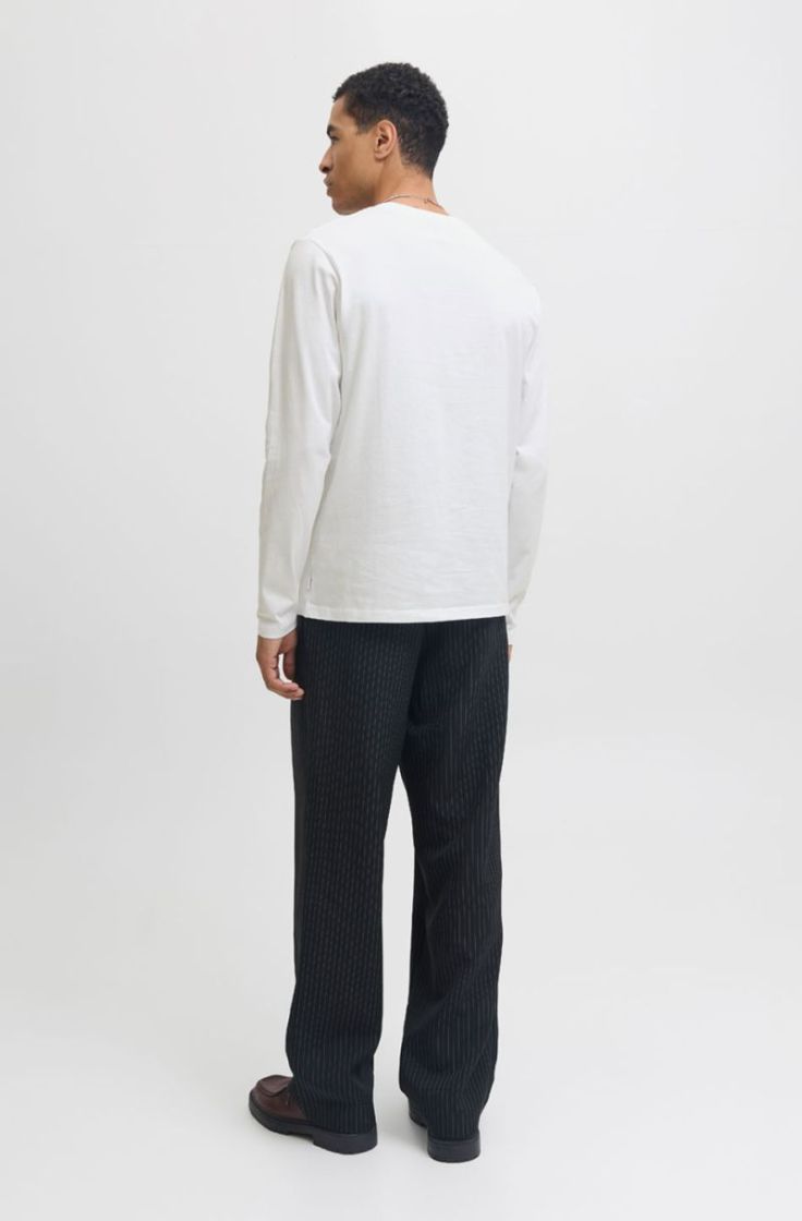 jjeorganic basic tee ls o-neck white