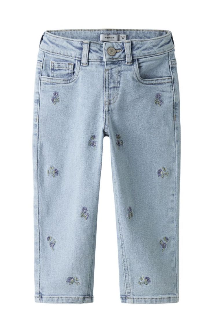 nmfbella mom emb jeans 1224-sm light blue deni