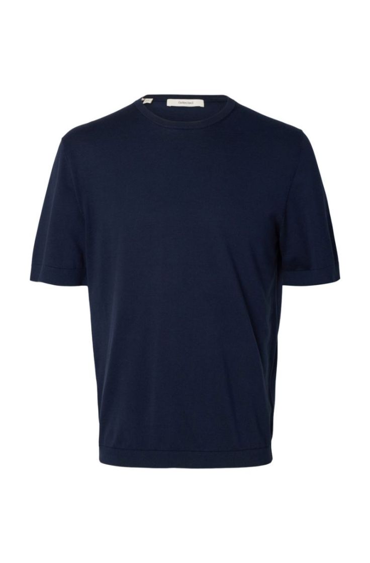 slhtorino ss knit crew neck navy blazer