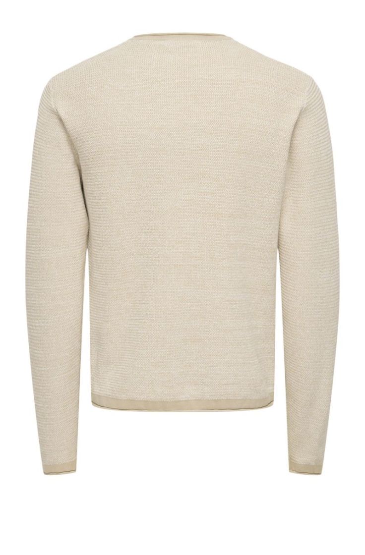 onseric reg 12 struc crew knit silver lining c