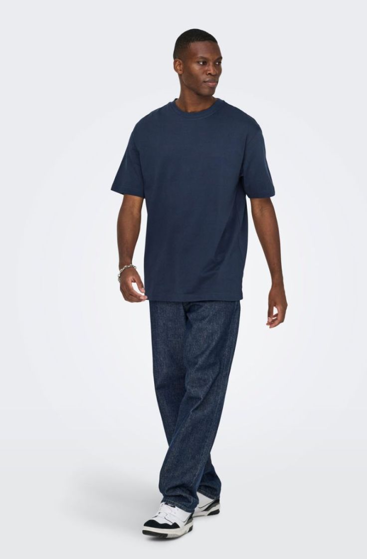 onsfred life rlx ss tee blue nights