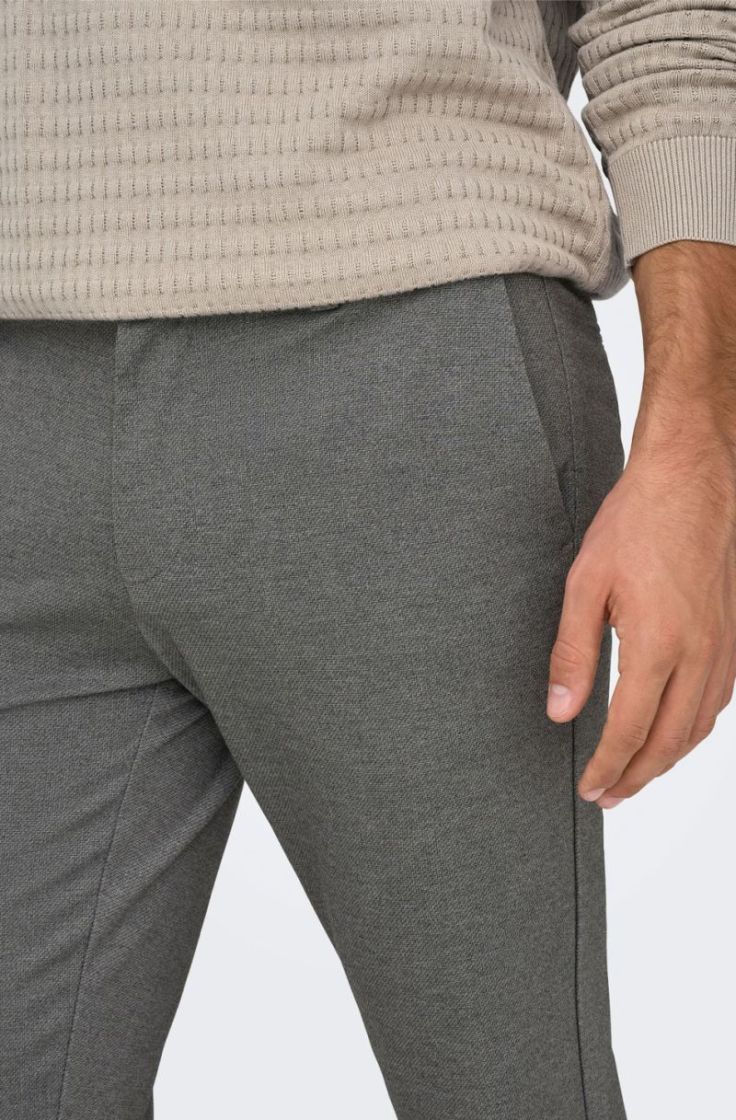 onsmark slim ditsy 020934 pant silver lining m