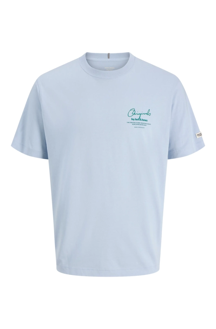 jorriviera script tee ss crew  cashmere blue