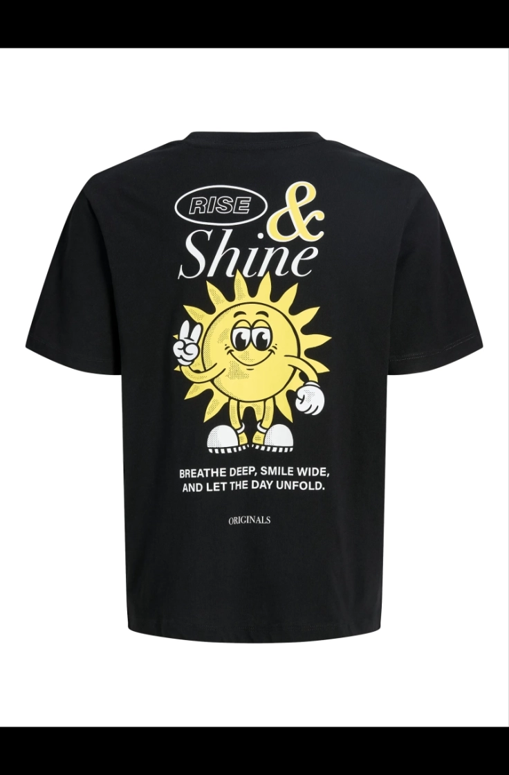 jorvintage cartoon tee ss cn t black