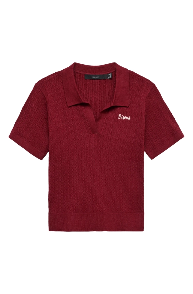 vmgold cable ss poloneck pullo biking red w.br