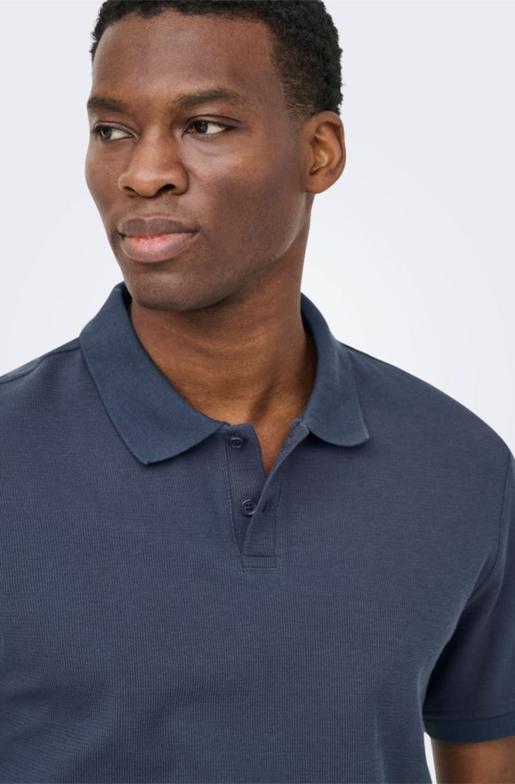 onsben reg ss polo shirt blue nights