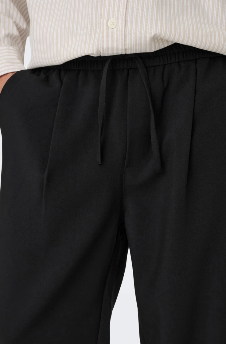 onswill 0292 loose string pant jet black