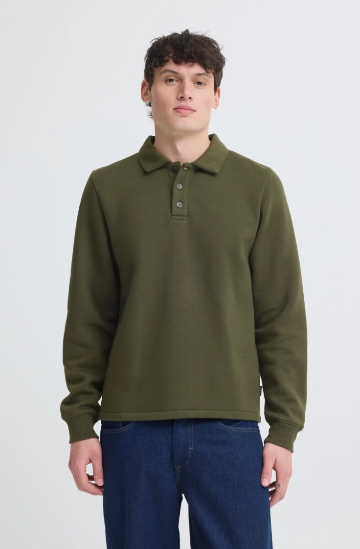 bhjuste polo sweatshirt 190414 forest n