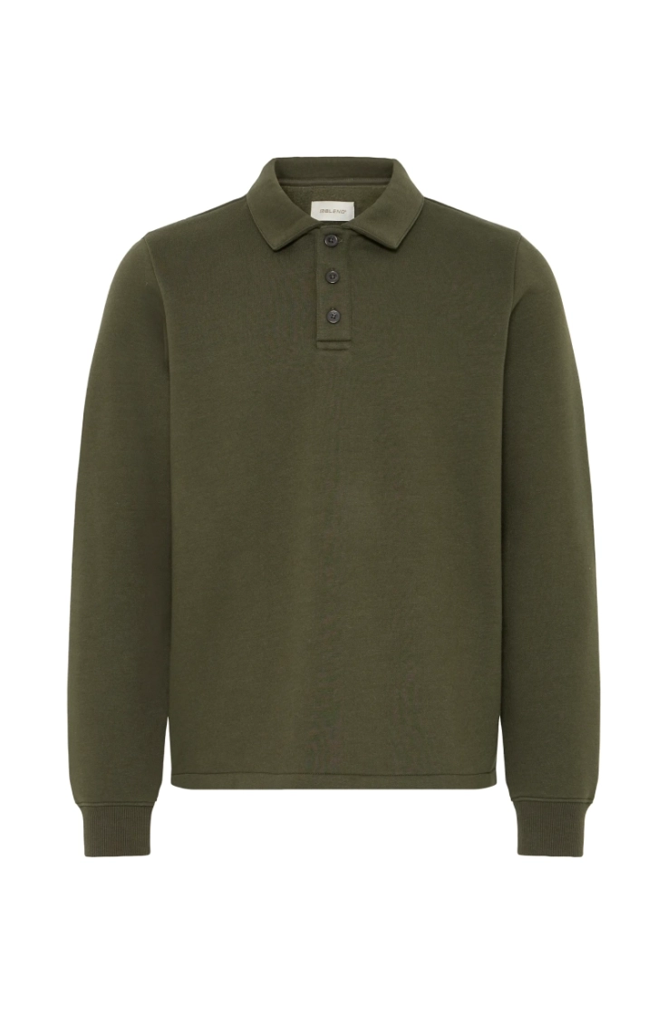 bhjuste polo sweatshirt 190414 forest n