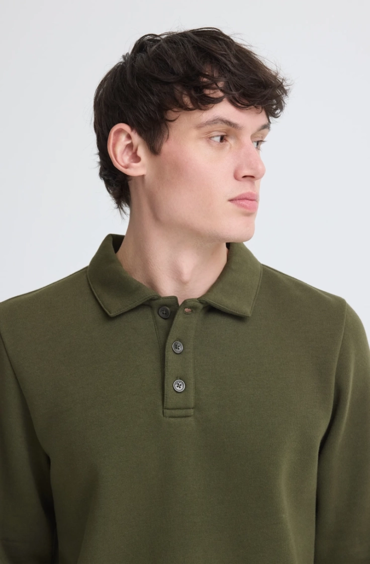 bhjuste polo sweatshirt 190414 forest n