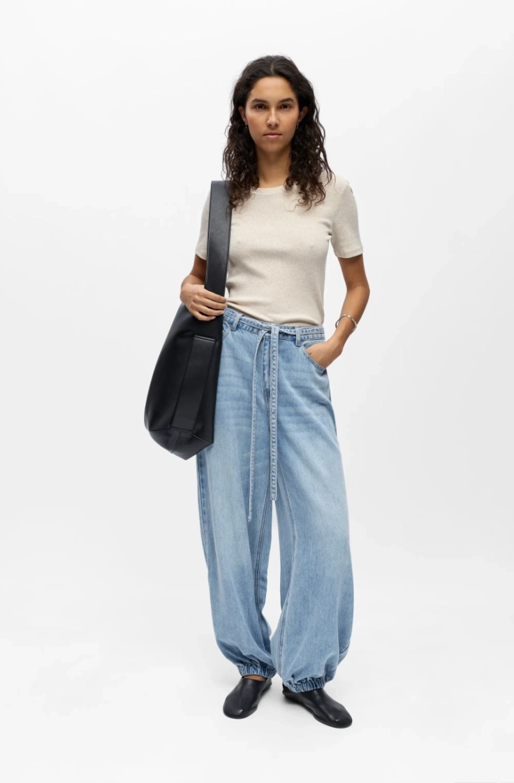objlara mw jogger pant 145 light blue deni