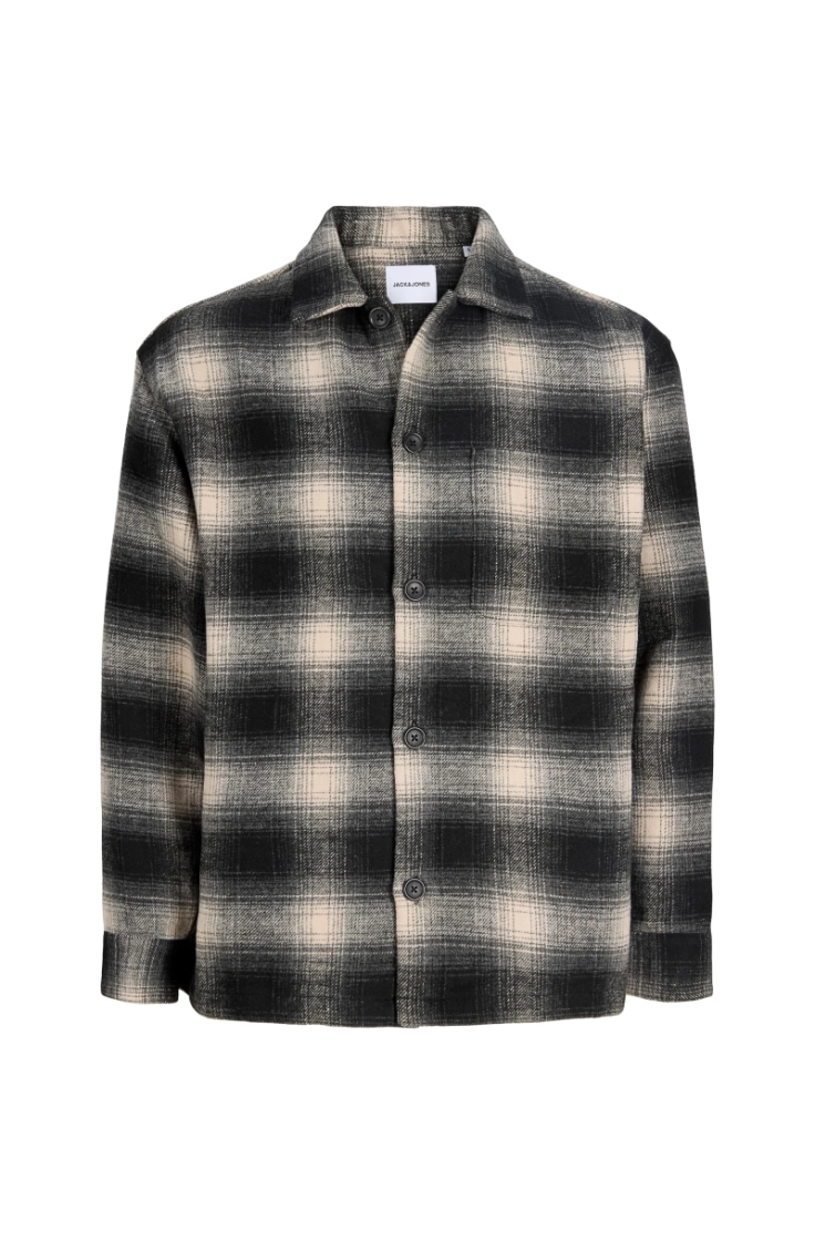 jjesoho ollie overshirt ls jnr asphalt checks