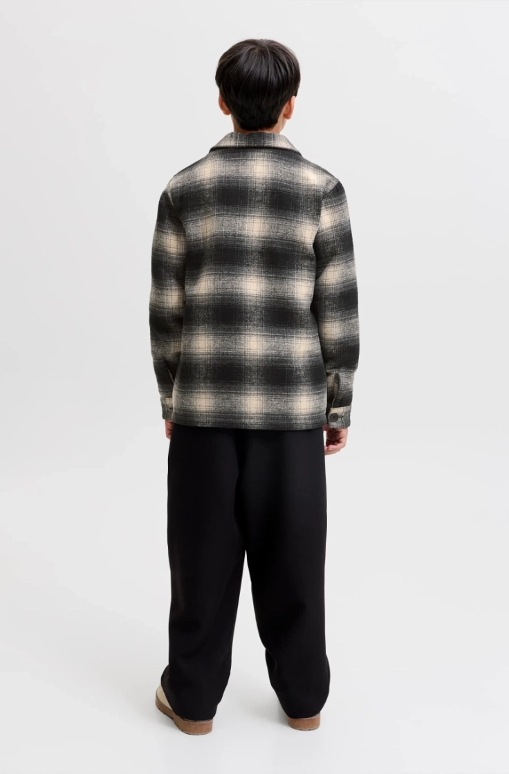 jjesoho ollie overshirt ls jnr asphalt checks