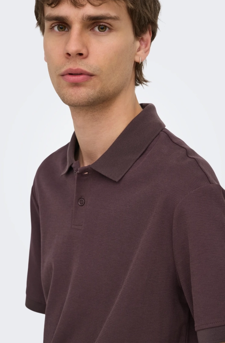 onsben reg ss polo shirt  raisin