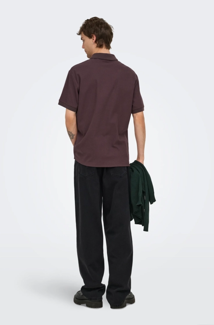 onsben reg ss polo shirt  raisin