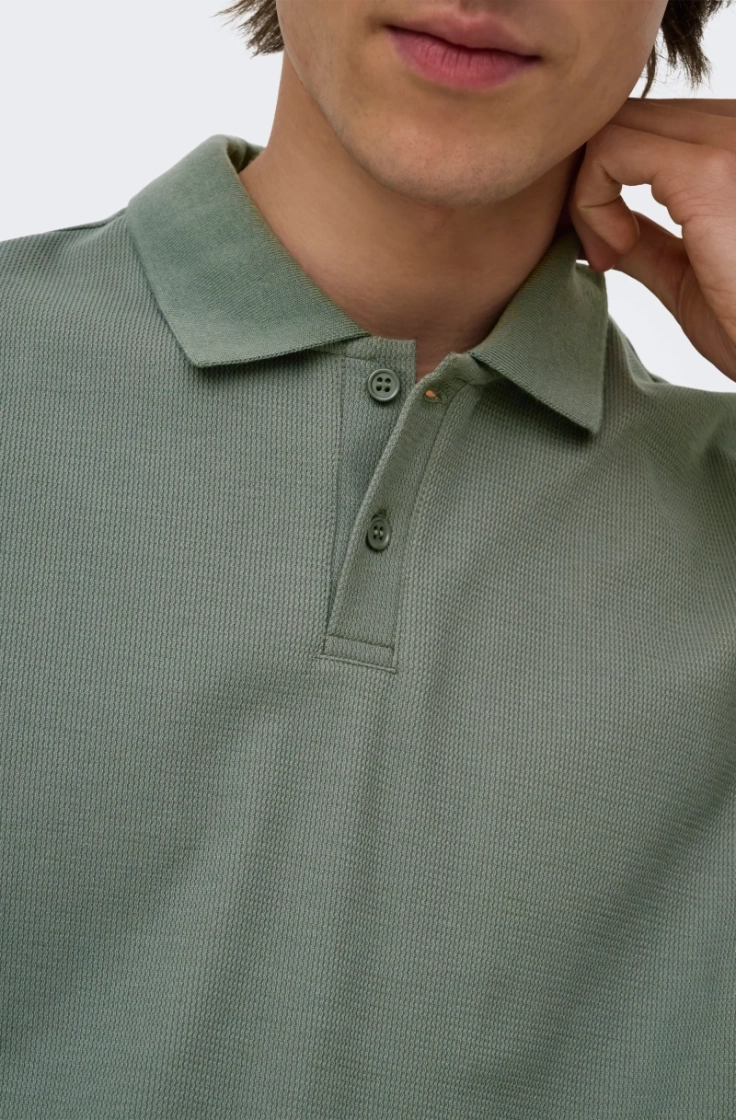 onsben reg ss polo shirt  castor gray