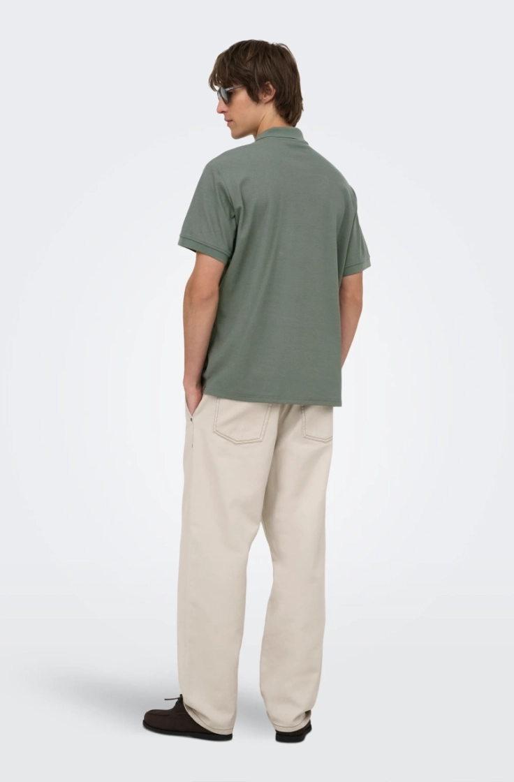 onsben reg ss polo shirt  castor gray