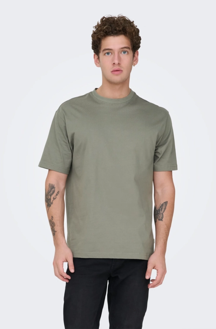 onsfred life rlx ss tee castor gray