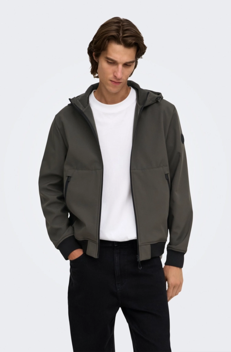 onsbowie softshell bomber beluga