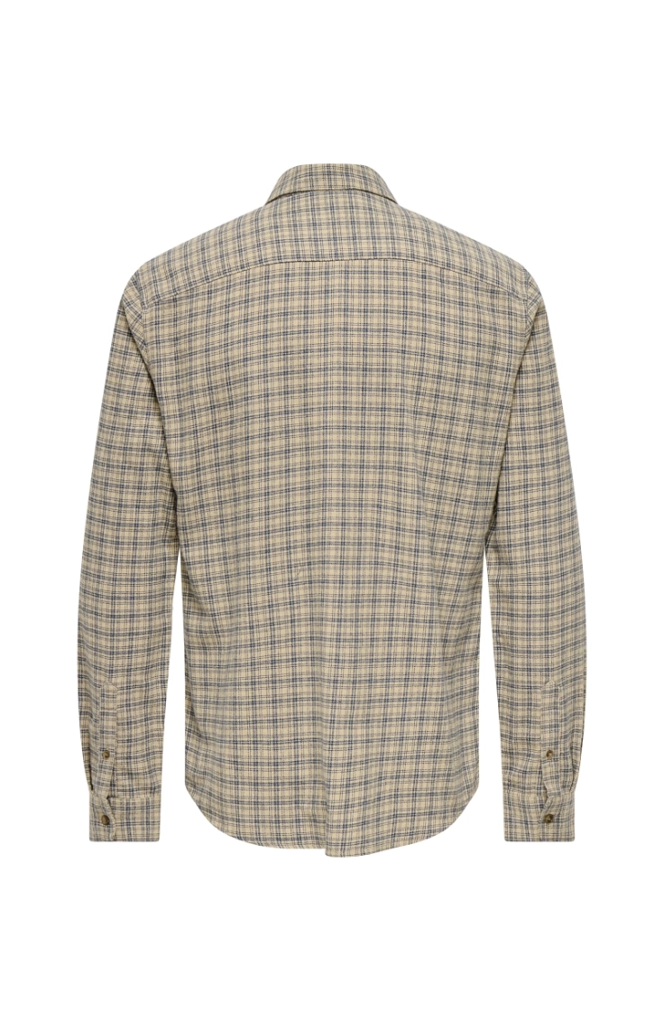 onsgudmund ls checked shirt chinchilla blue