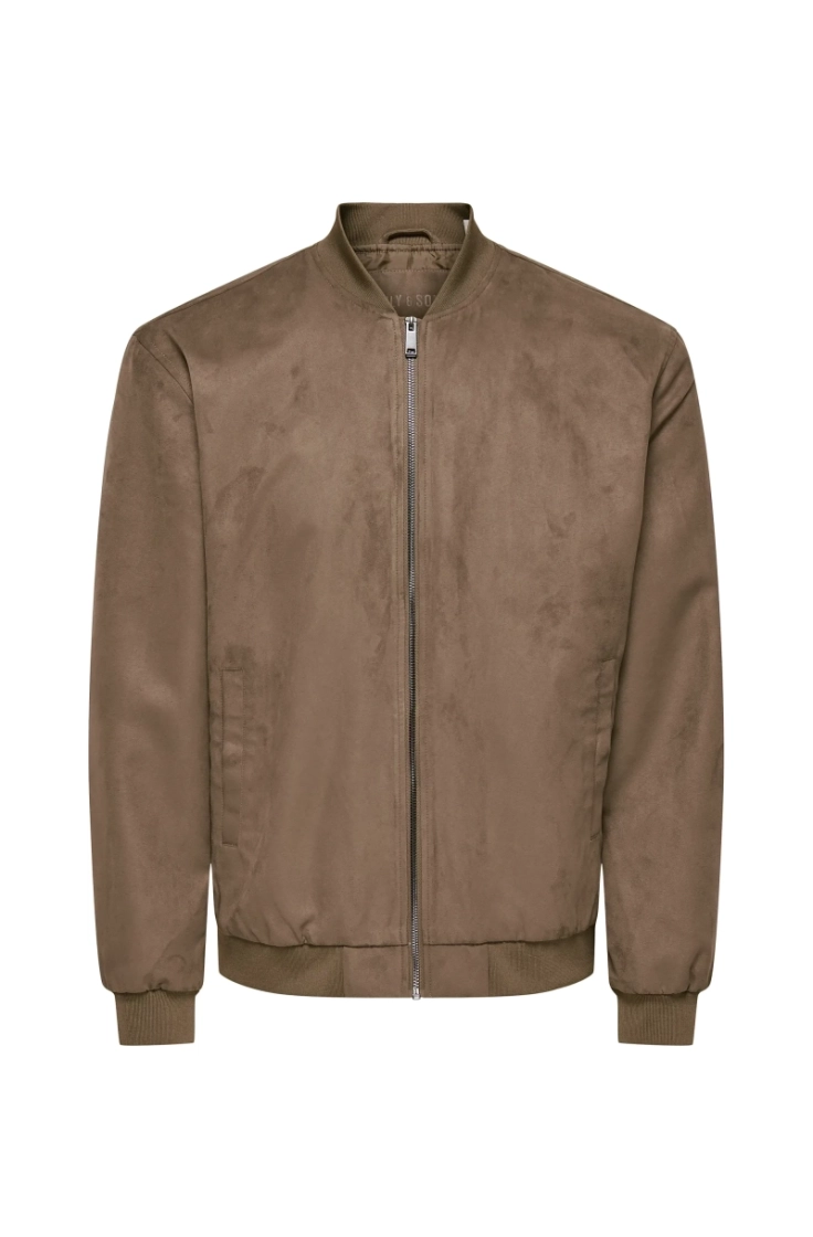 onslucas fake suede bomber otw teak