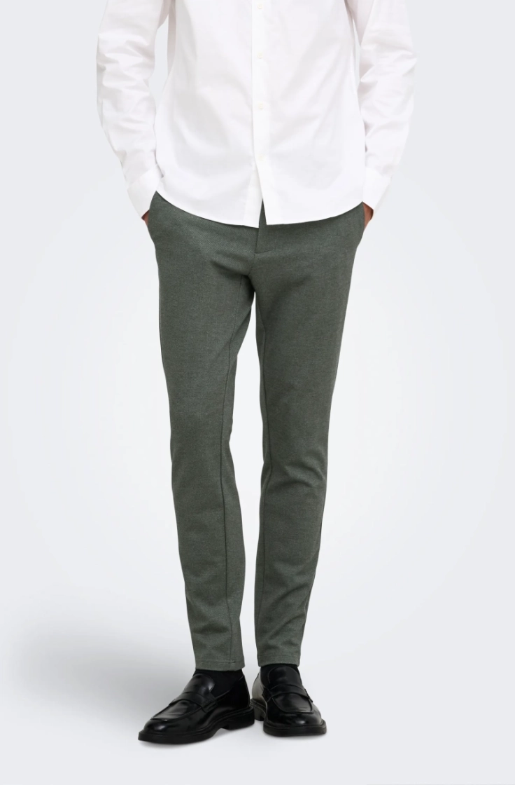 onsmark slim ditsy 020934 pant forest night
