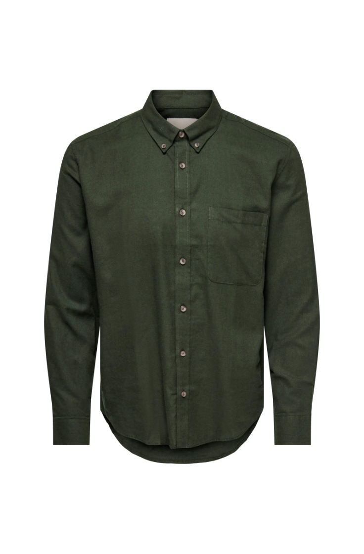 onsjupiter reg fit ls shirt rosin melange