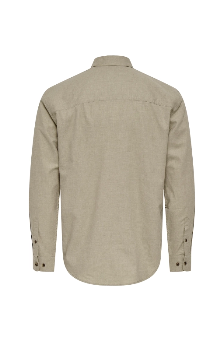 onsjupiter reg fit ls shirt  chinchilla mela