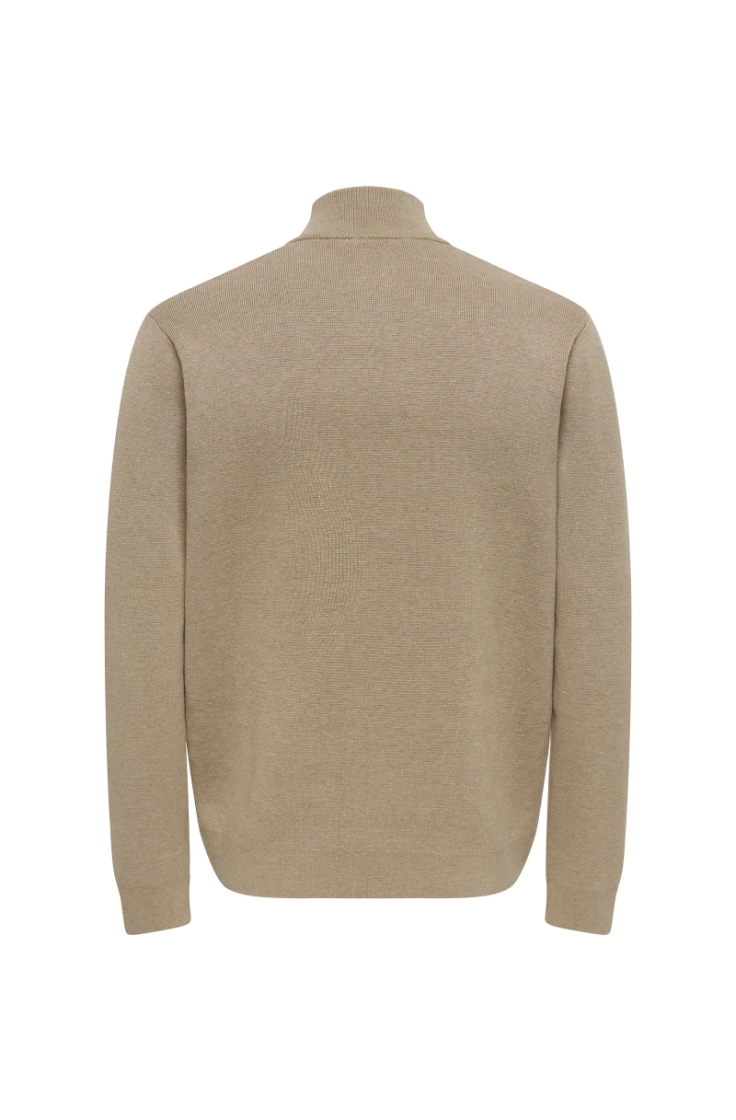 onsting life reg half zip knit desert taupe