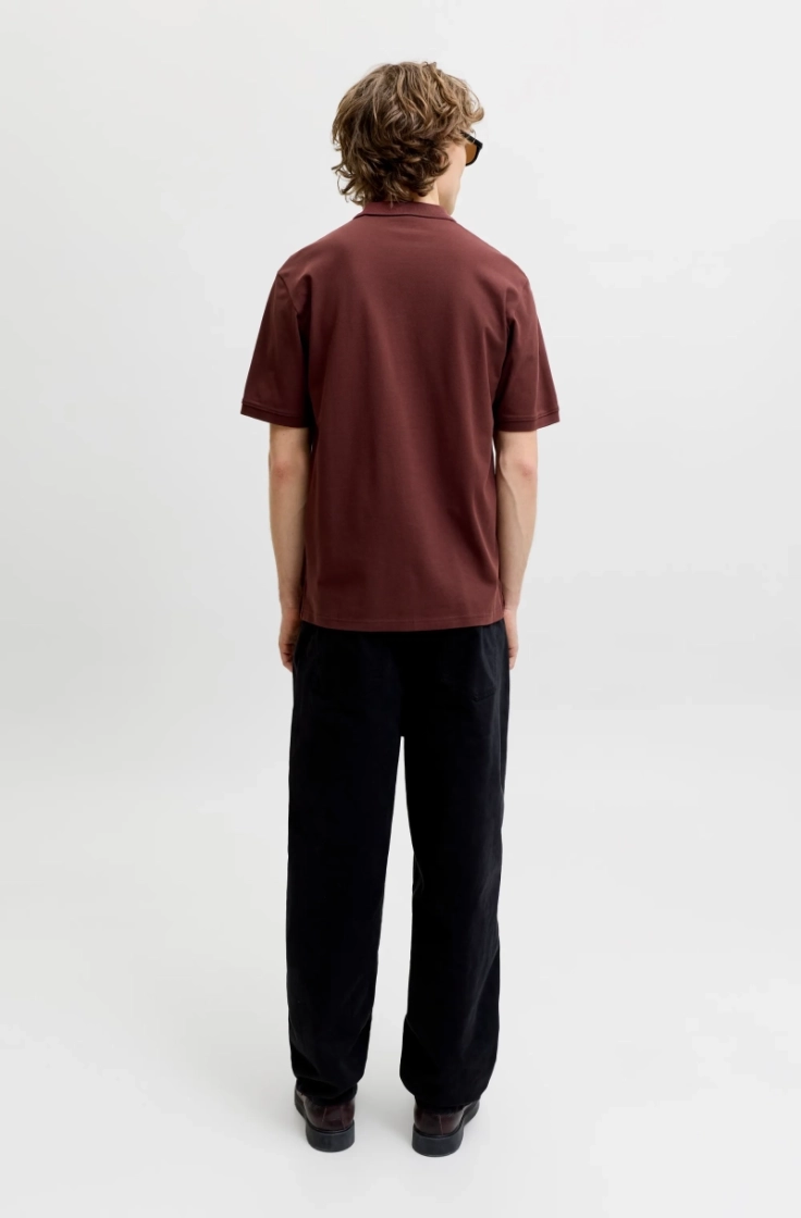 jjebasic polo ss bitter chocolat