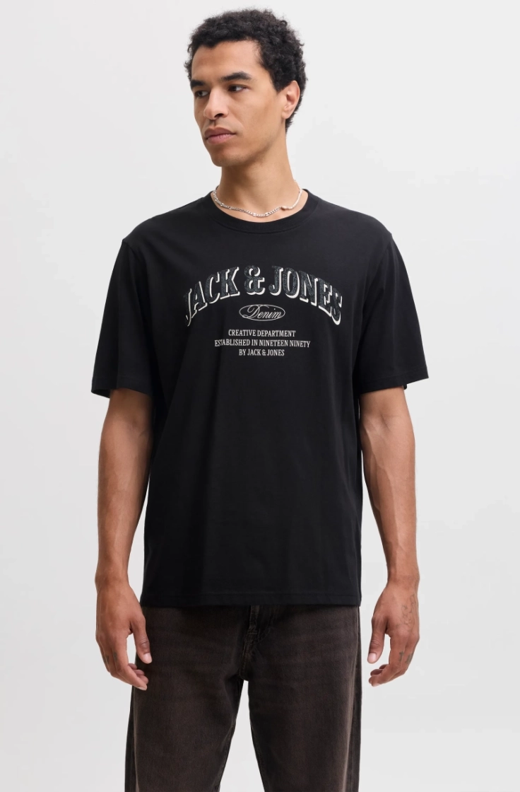 jjedenver logo tee ss o-neck s black