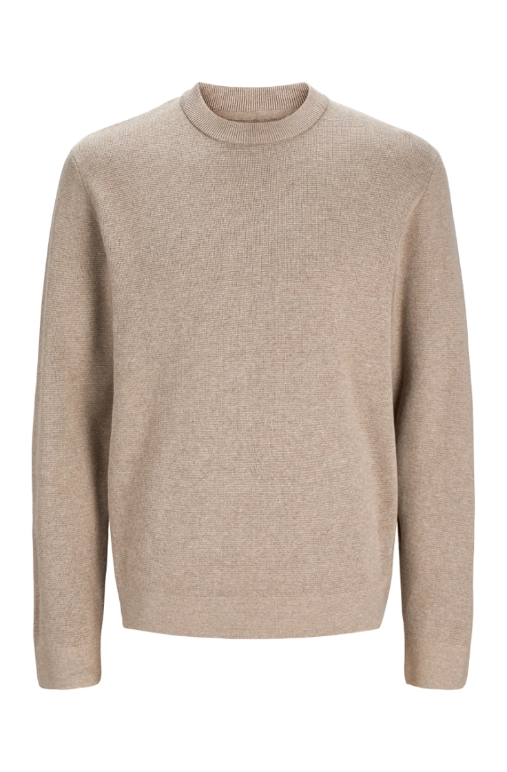 jprblamilano stitch knit cre greige melange