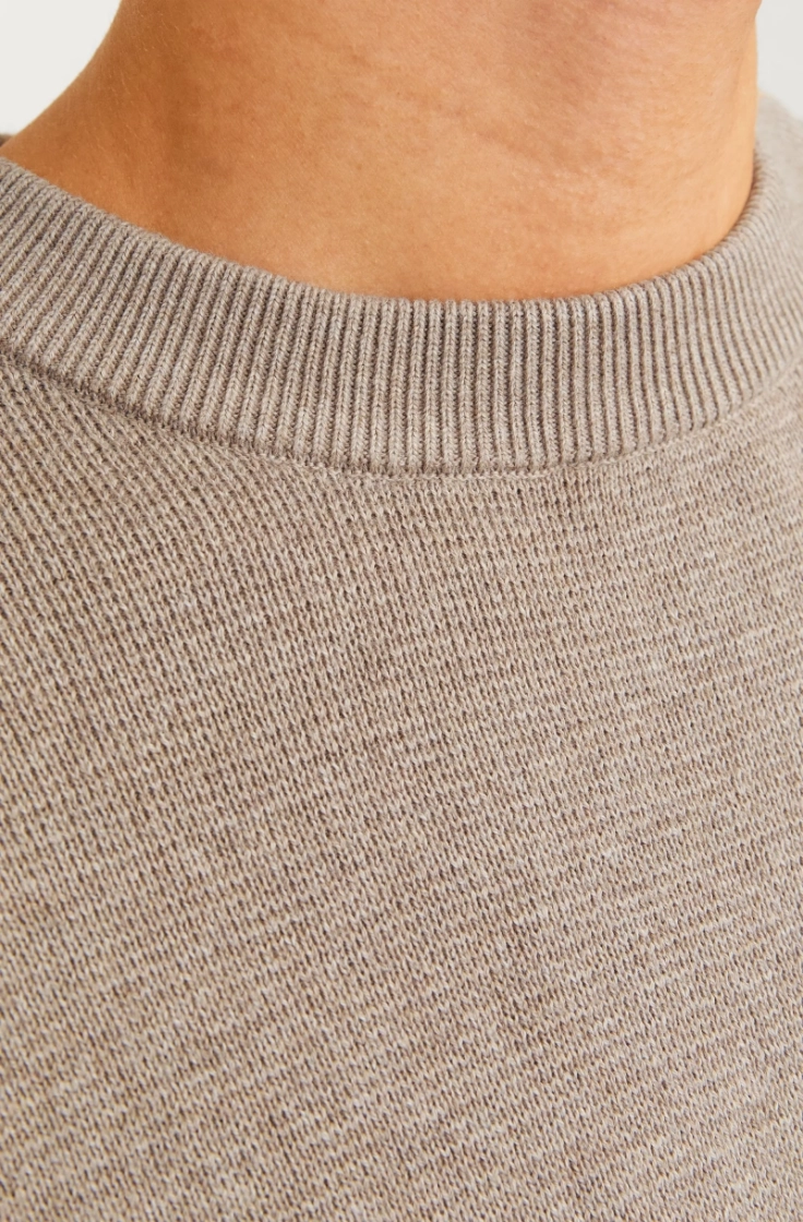 jprblamilano stitch knit cre greige melange