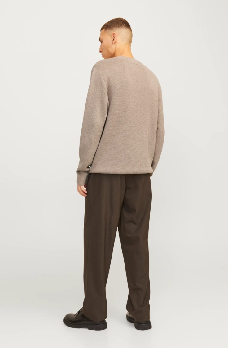 jprblamilano stitch knit cre greige melange