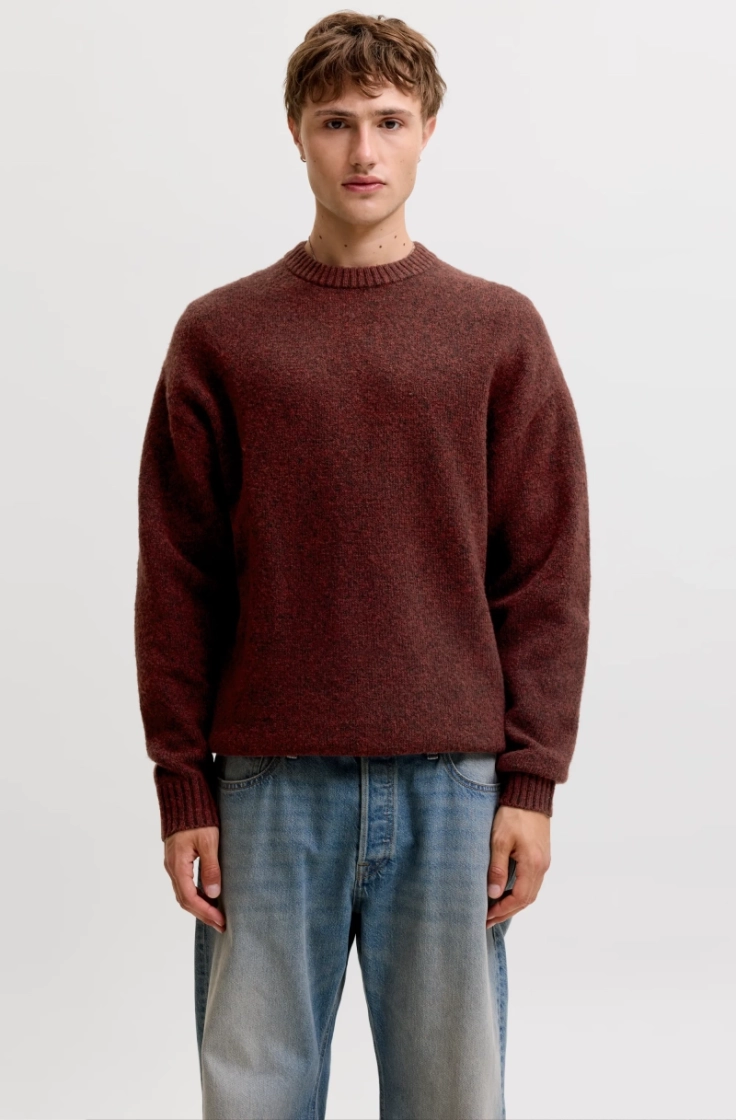 jjesoho ollie knt crew neck sn fired brick