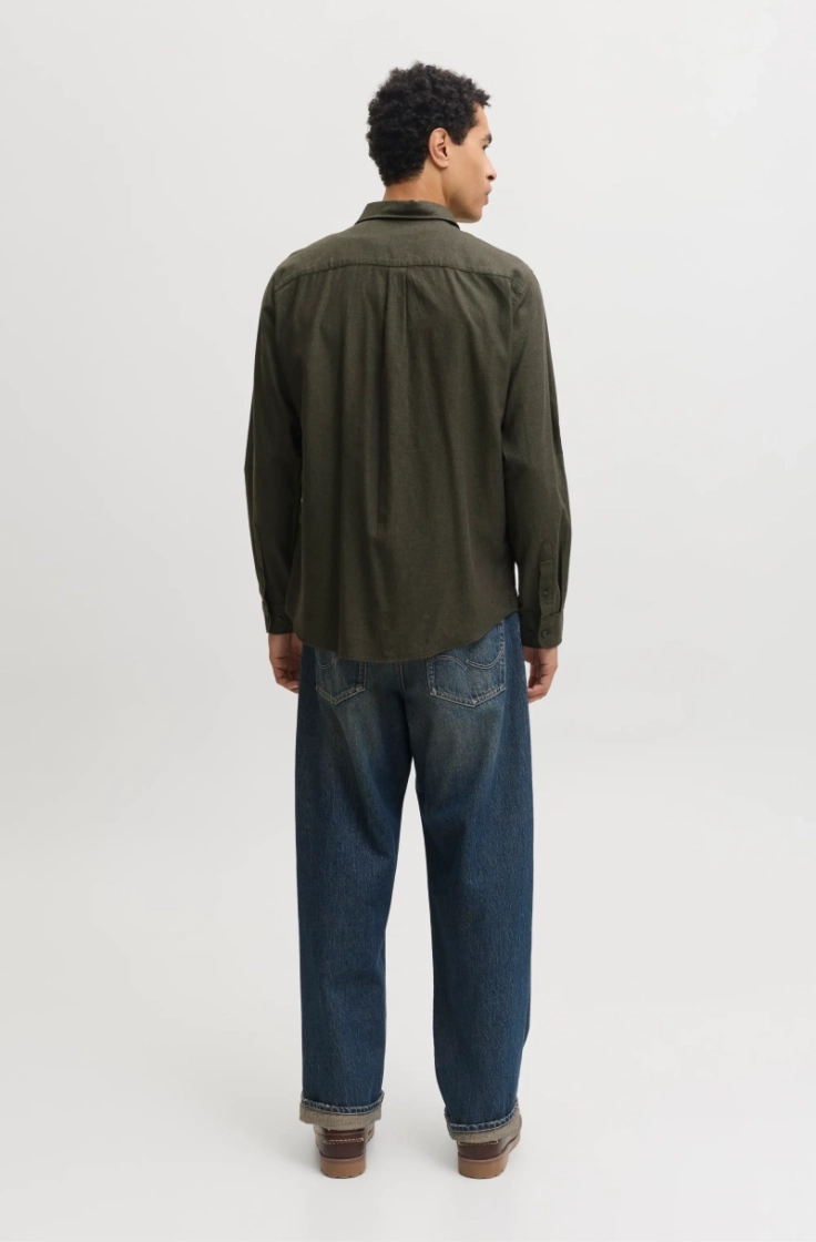 jjefield melange shirt ls sn rosin